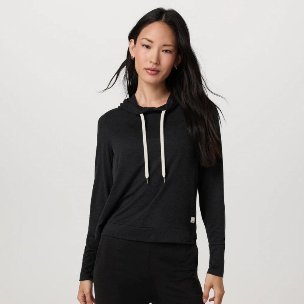 Vuori Halo Essential Hoodie (Black Heather | S)